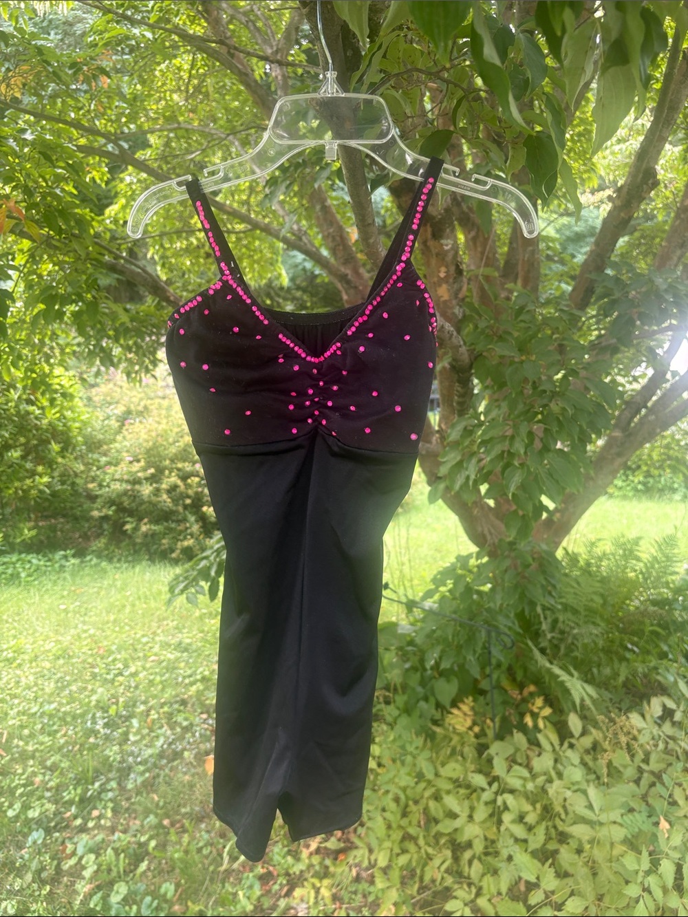 Black with Pink sequin Romper